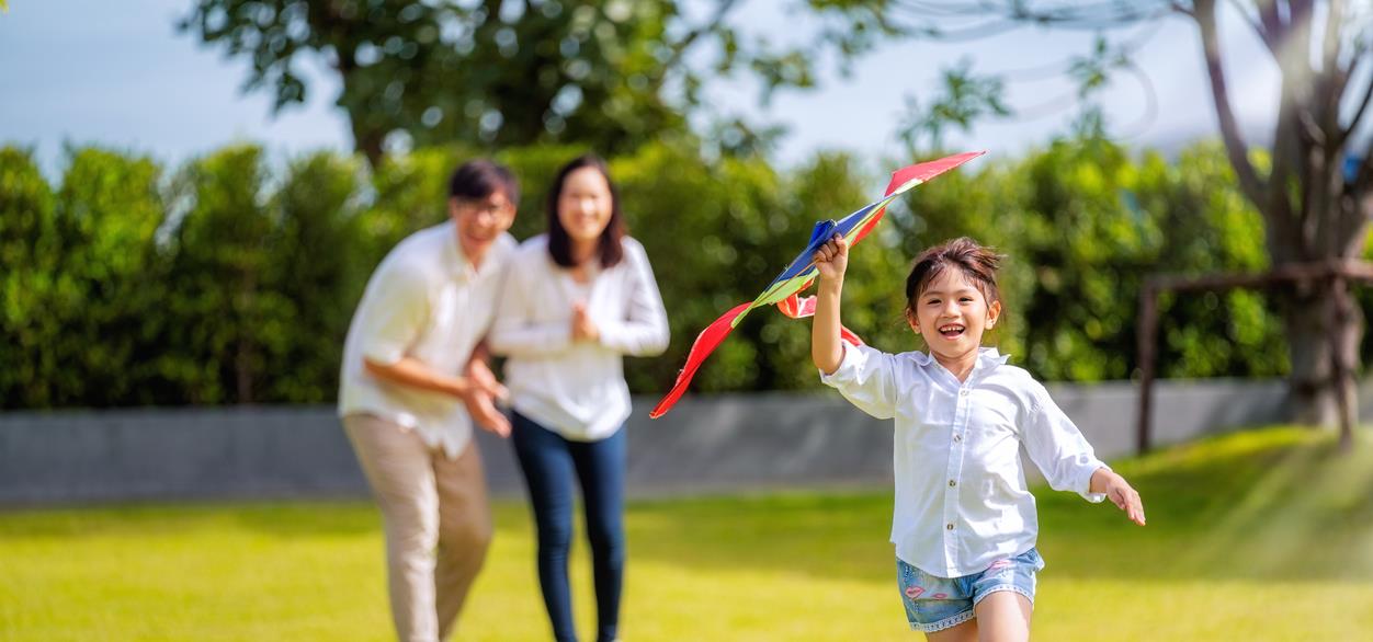 Flying a kite