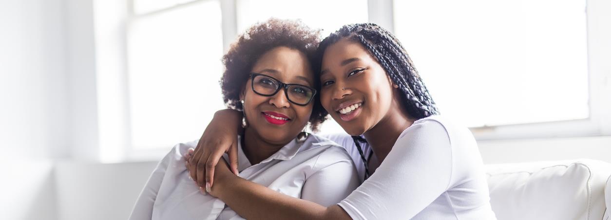 Mother daughter hug